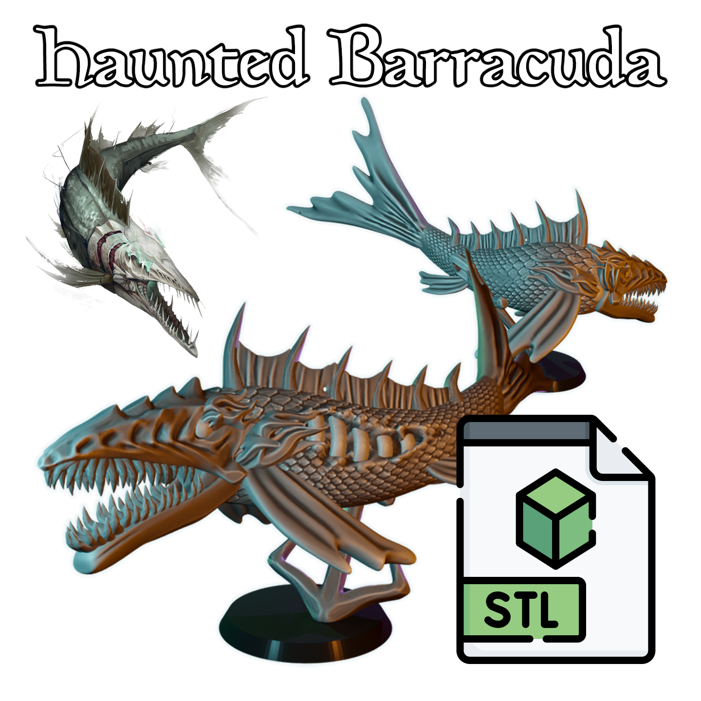Haunted Barracuda STL